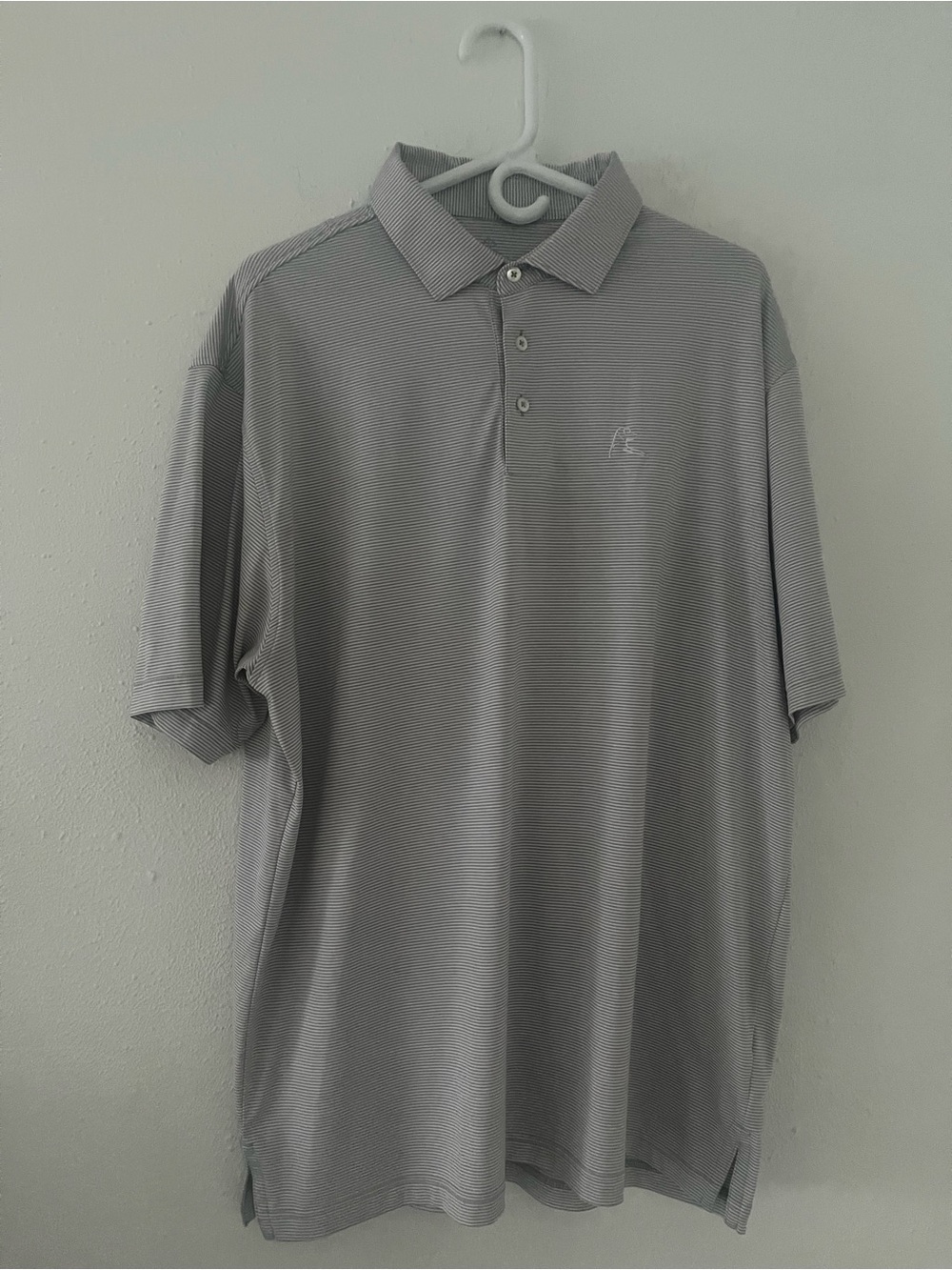 Rhoback Light Gray Stripe Polo